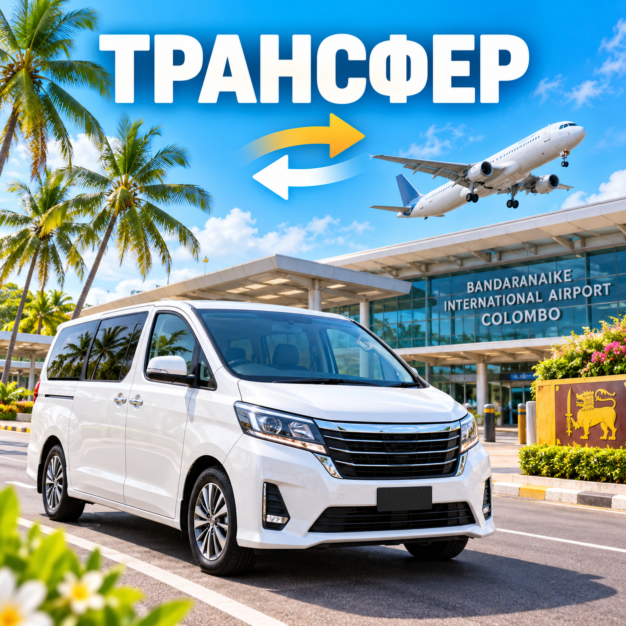 Трансфер из аэропорта и в аэропорт Бандаранайке, Коломбо, Шри-Ланка